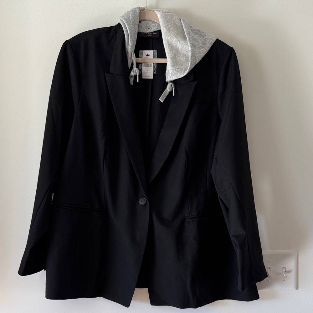 Lane Bryant Black Blazer with Gray Hood